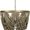 Hello Honey® 26" 2-Tier Draped Wood Bead Chandelier